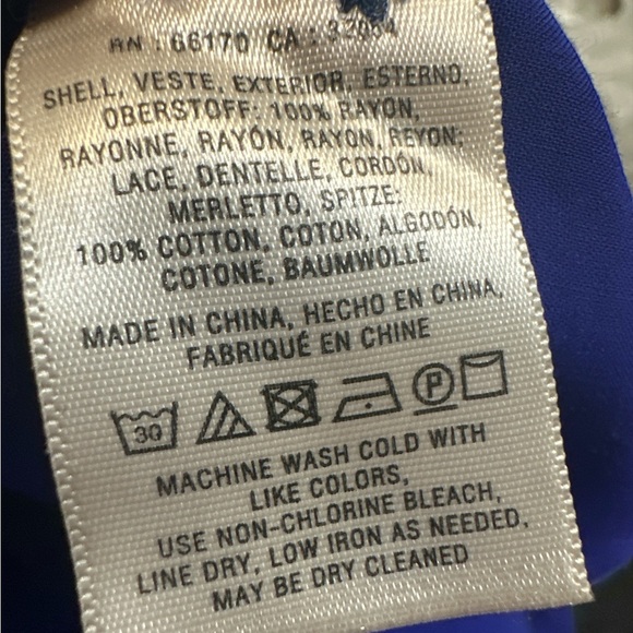 Maeve by Anthropology Elegant Blue Women's Top with Lace Detailing - Picture 5 of 8